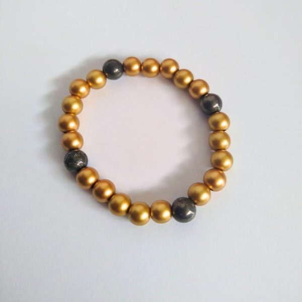 Pulseira Artesanal - Pirita Dourado